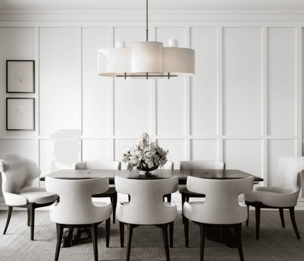 Board & batten accent wall installation in Silver Spring, MD - Classic White Board & Batten in Dining Room by Accent Walls Pro