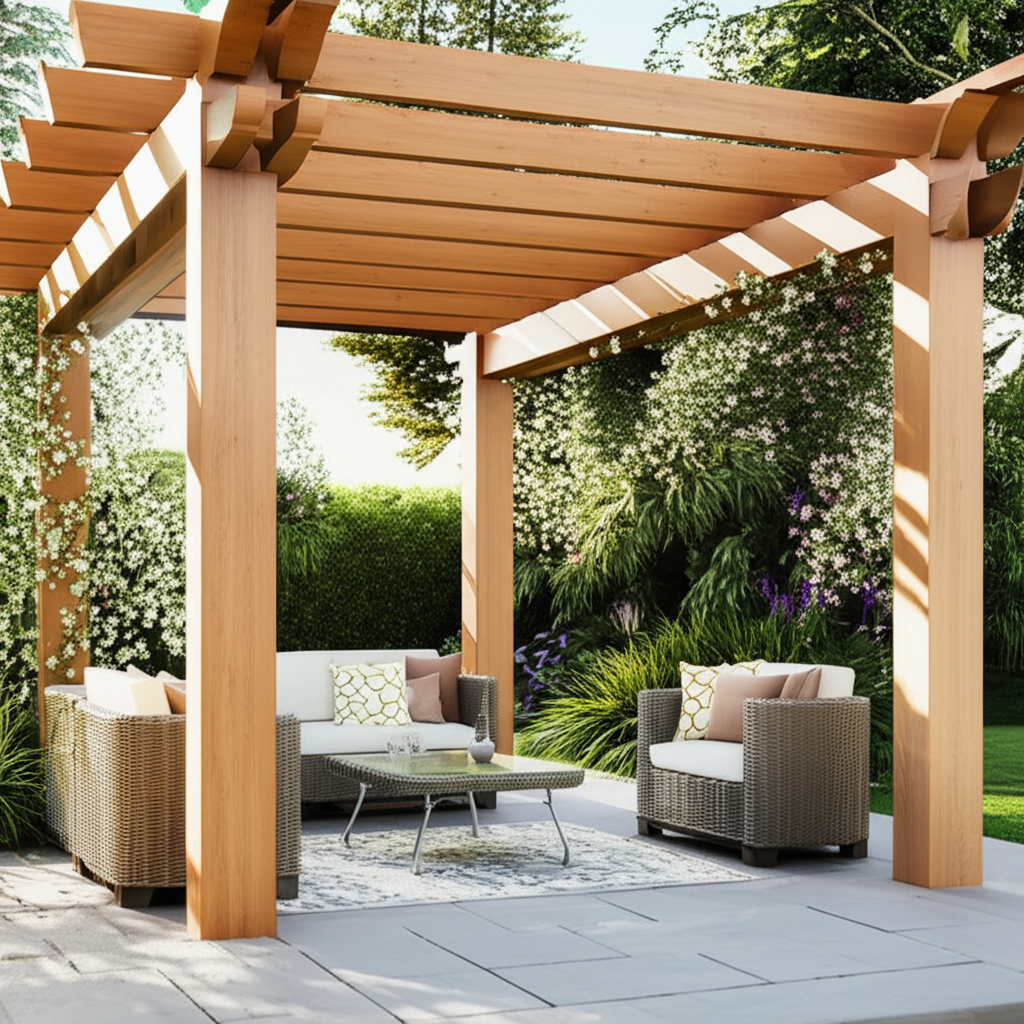 Custom pergola installation by AccentWallsPro