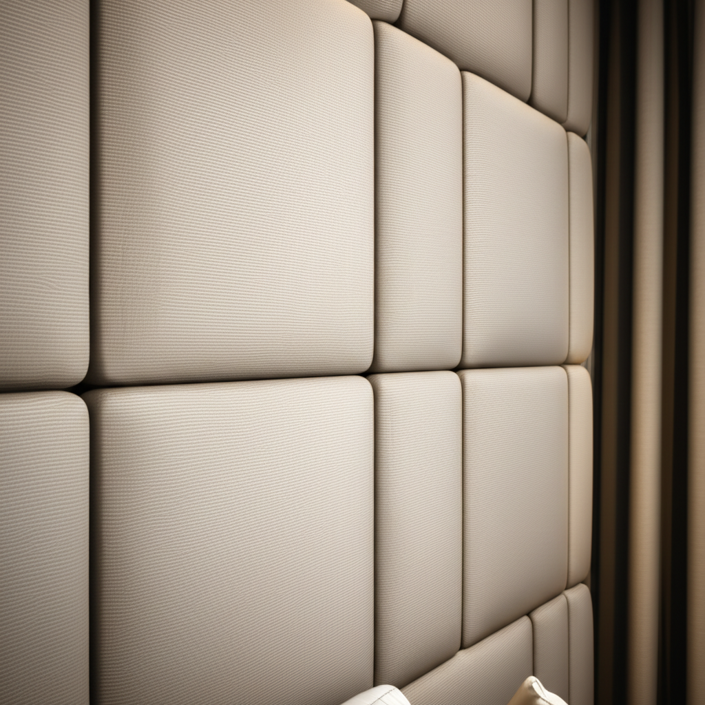 Soft Panel Accent Wall Design in Bethesda Bedroom