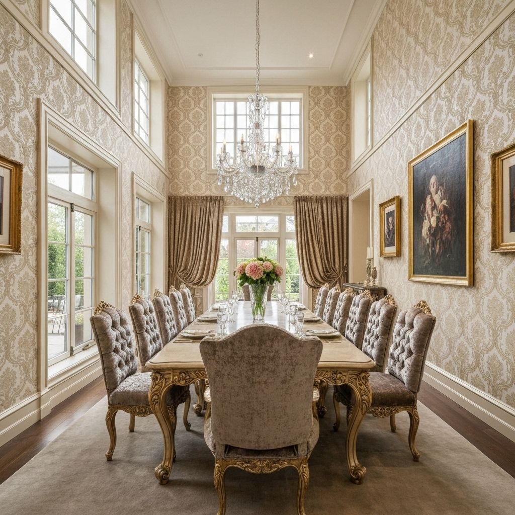 Elegant Dining Room Wallpaper